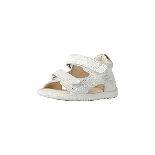 Geox Dziewczęce sandały B MACCHIA Gir Sandal, Off White/Silver, 19 EU, Off White Silver, 19 EU