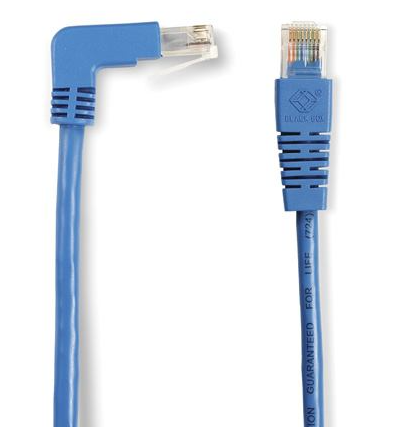Black Box EVNSL216S-0006-90DS paczka 8 sztuk. Ethernet SpaceGAIN CAT6 250 MHz 1.8m niebieski wtyczki RJ-45 Male Network prosta i 90 stopni kabel