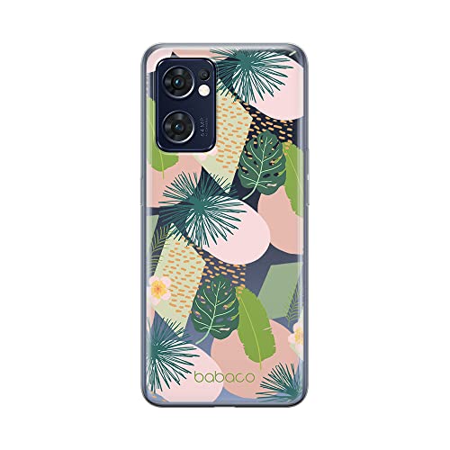 ERT GROUP etui na telefon Oppo RENO 7 5G, case oryginalny i oficjalnie licencjonowany przez Babaco, wzór Plants 012, optymalnie dopasowane, plecki z TPU częściowo przeźroczyste