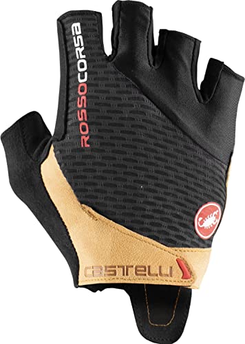 castelli Męskie czerwone Corsa Pro V Glove rękawiczki rowerowe, czarne/tanowe, XXL