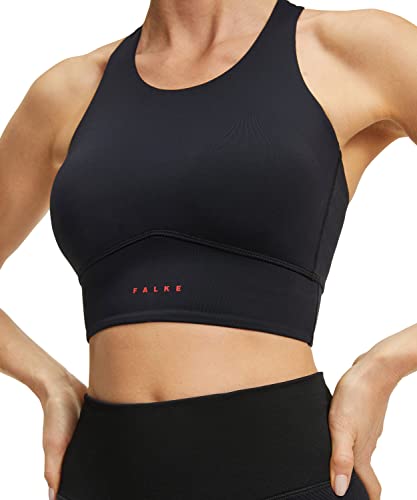 FALKE Damski biustonosz sportowy CORE Sports Bra Racer, materiał funkcyjny, 1 sztuka, zielony (Herb 7754), L