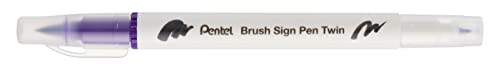 Pentel Znak pędzla długopis podwójna końcówka fioletowy - opakowanie 10 sztuk