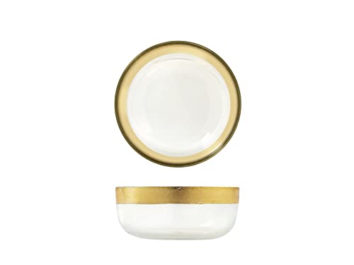 H&H Goldie Szklany kubek z drutem Złoty, 11cm