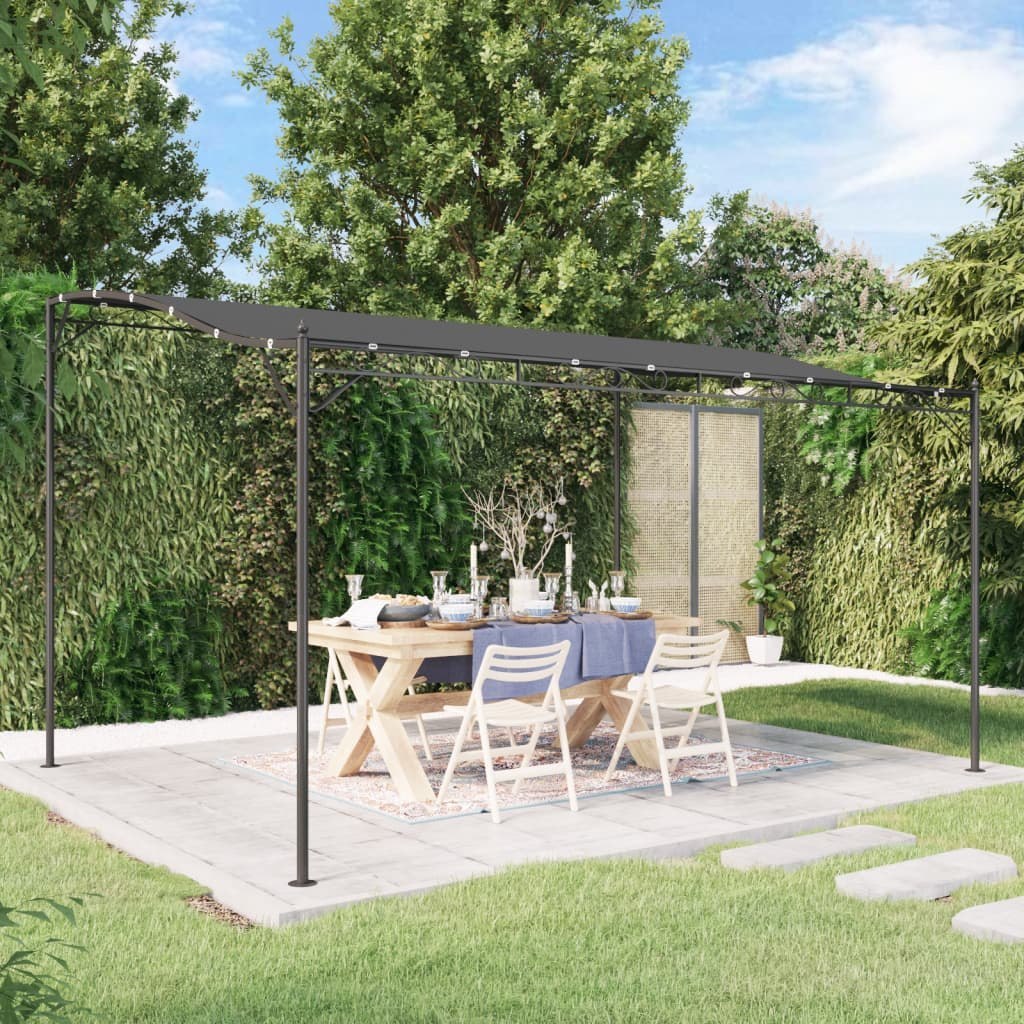 Zadaszenie, antracytowe, 4x3 m, 180 g/m², tkanina i stal!