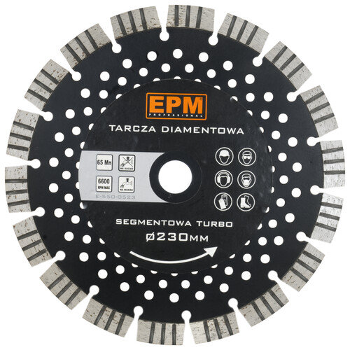 EPM professional TARCZA DIAMENTOWA SEGMENTOWA TURBO Z OTWORAMI CHŁODZĄ. 230MM
