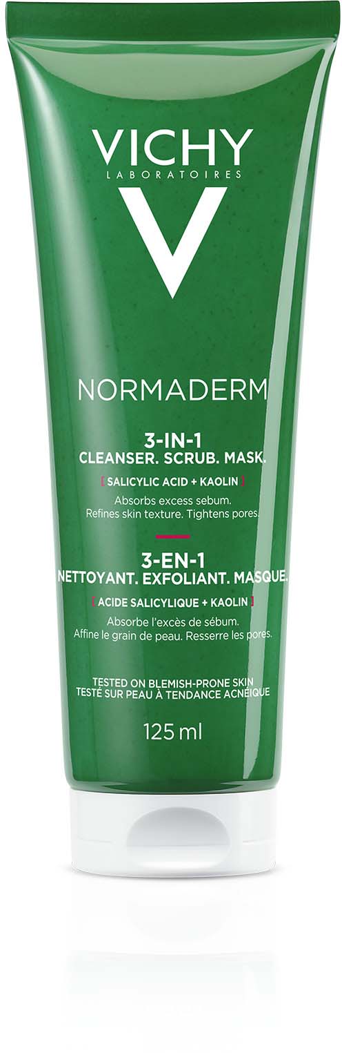 Vichy Normaderm 3in1 Scrub + Cleanser + Mask peeling 125 ml dla kobiet