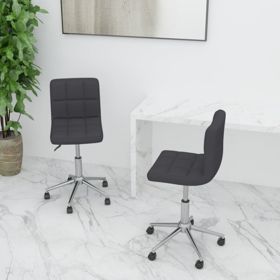 vidaXL Krzesło biurowe Obrotowe krzesła biurowe 2 szt. ciemnoszare obite tkaniną 334448