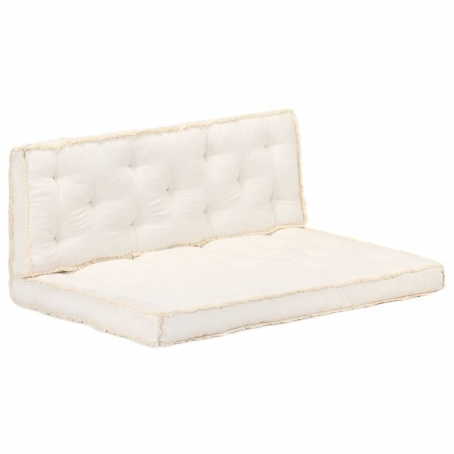 vidaXL Zestaw 2 poduszek na sofę z palet beżowy 3068553