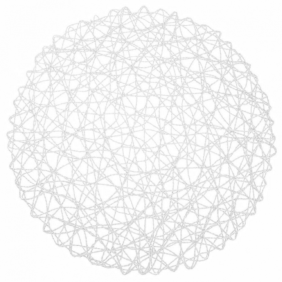 Podkładka pod talerz sztućce okrągła / mata kuchenna papierowa biała 35 cm kod: O-728013