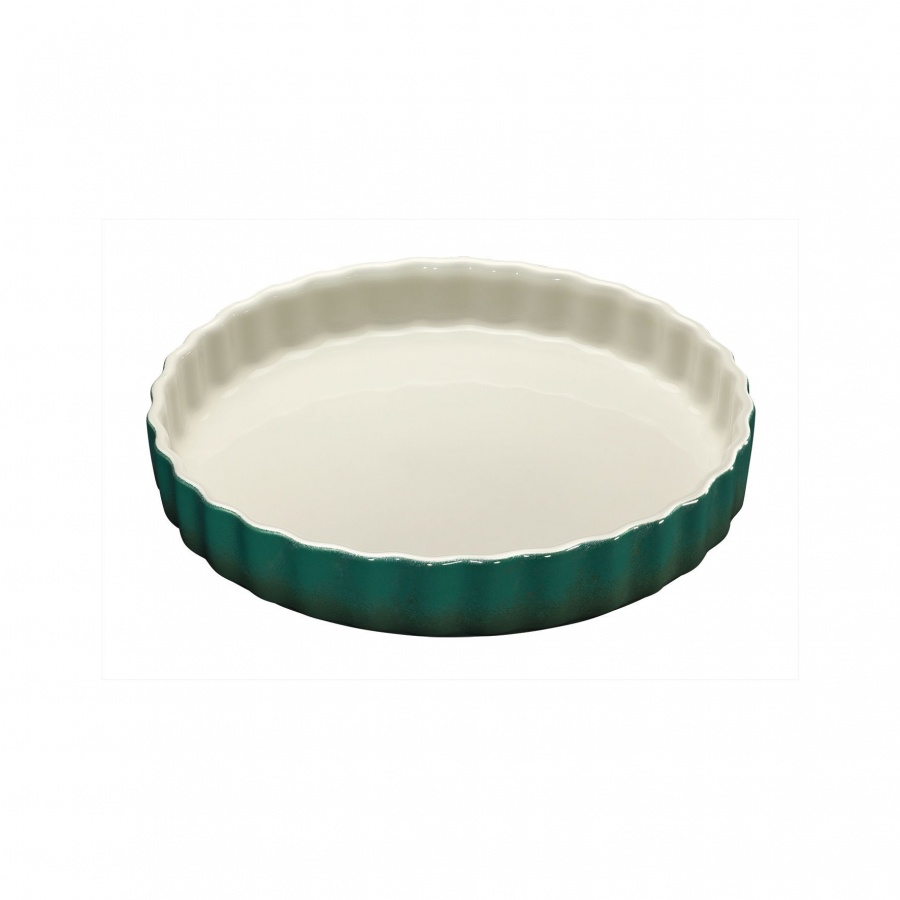 Forma do tarty, ceramika, śred. 28 cm, zielona kod: KU-0712021128