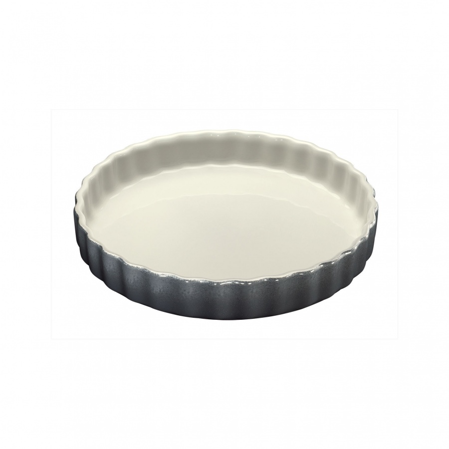 Forma do tarty, ceramika, śred. 28 cm, szara kod: KU-0712020728