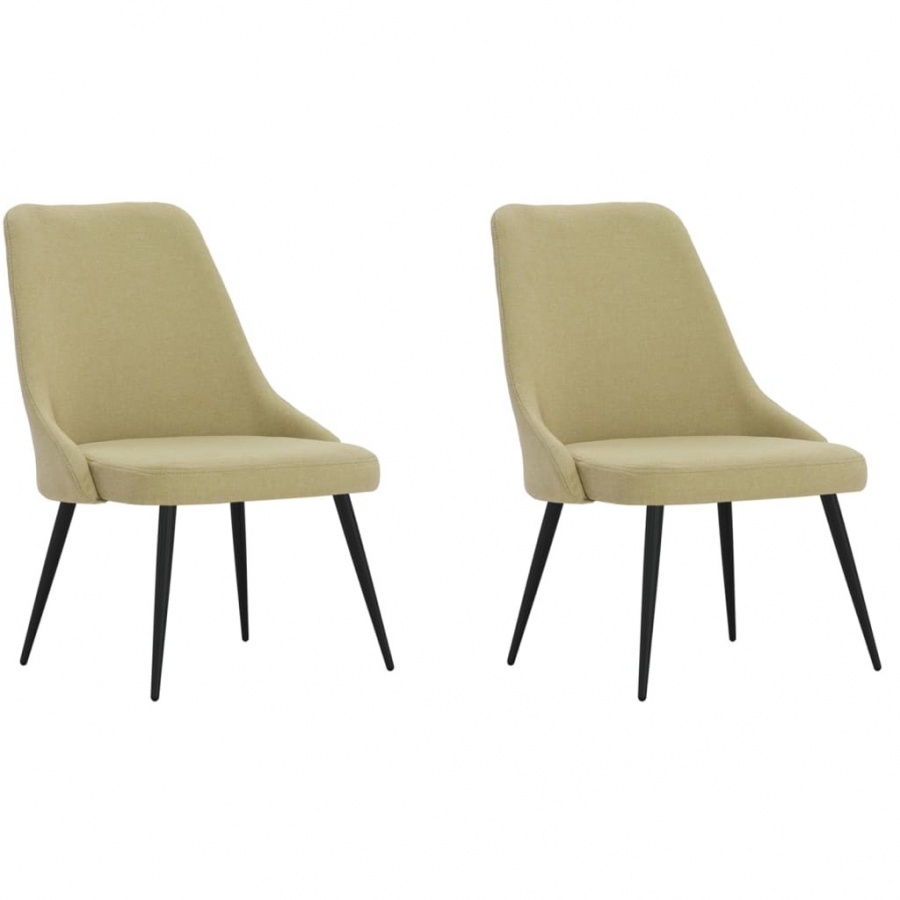 vidaXL Krzesła stołowe 2 szt. zielone tapicerowane tkaniną 330861