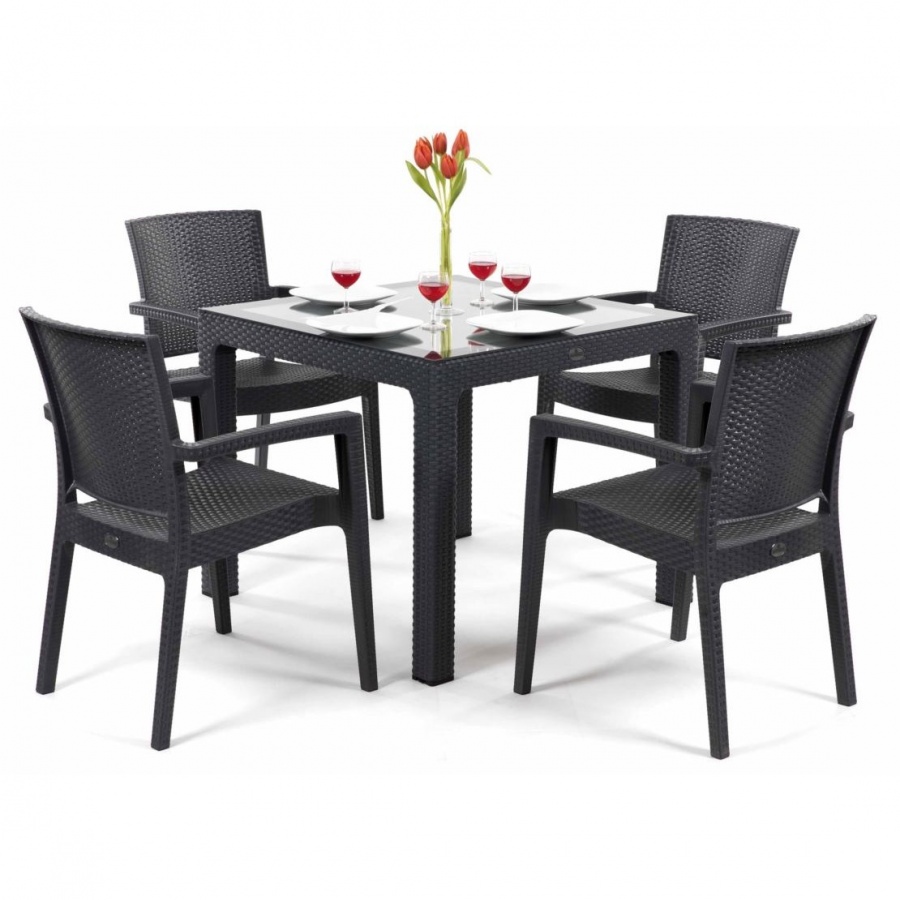 Zestaw restauracyjny ZENITH 4+1 Glass : Kolor - Antracite kod: BK-008736