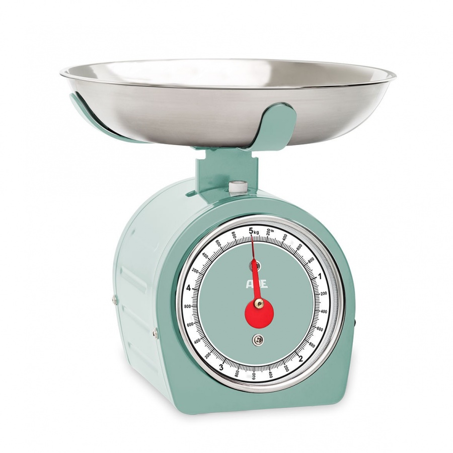 Mechaniczna waga kuchenna z miską, do 5 kg, miętowa kod: AD-KM 1900-1