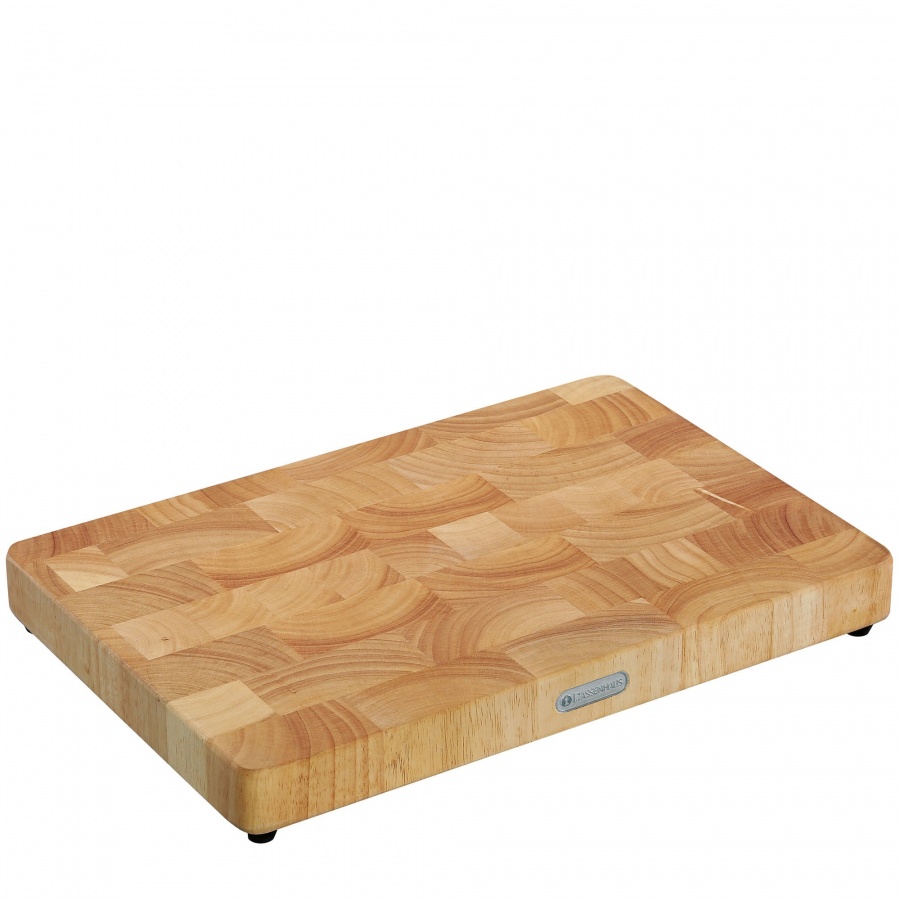 Deska do krojenia typu end grain, kauczukowiec, 45 x 30 x 4,5 cm kod: ZS-051087 + Sprawdź na SuperWnetrze.pl
