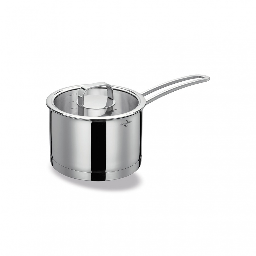 Rondel z pokrywką, stal nierdzewna/szkło, 2,0 l, śred. 16 cm kod: KU-2390062816