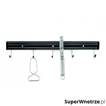 Listwa magnetyczna + haczyki 45cm Weis czarna kod: WE 16045