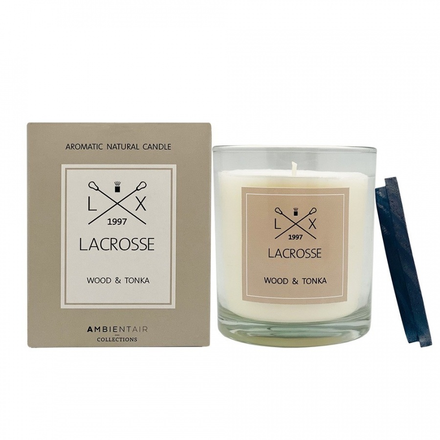 Świeca zapachowa wood &amp; tonka Lacrosse 60h kod: ZVV060WTLC