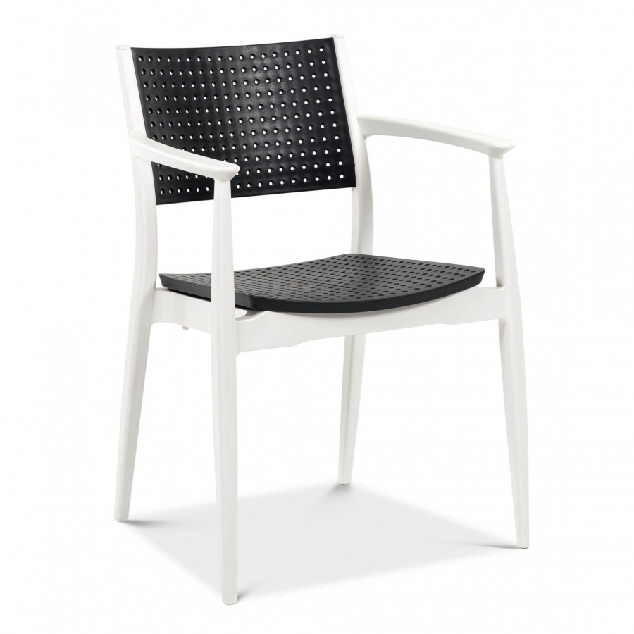 Novussi SEGINUS krzesło ogrodowe White/Antracite BK-007629