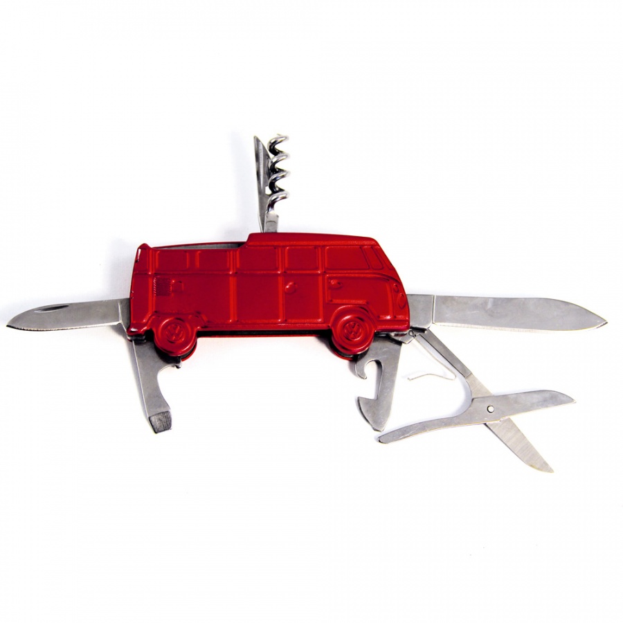 Scyzoryk 3D 9,3x4,3x1,2 cm BRISA VW BUS czerwony kod: BR-BUPK03 + Sprawdź na SuperWnetrze.pl