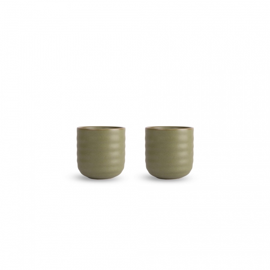 Kubki do grzanego wina, 2 szt., kamionka, 0,18 l, śred. 7 x 7,5 cm, zielone kod: SF-5018345
