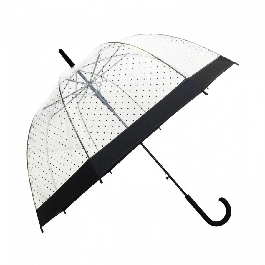 Długi parasol przezroczystyw kropki, Lady UBUL1222