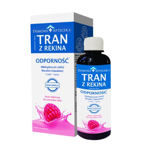 DOMOWA APTECZKA Tran z Rekina o smaku malinowym, 330ml - >>>  