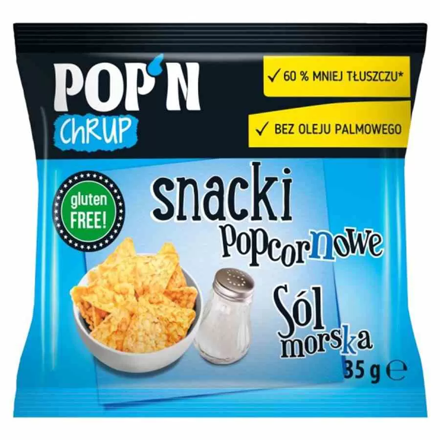 Sante Pop'n Chrup Snacki Popcornowe Sól Morska 35g