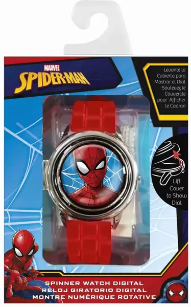 Euroswan Zegarek cyfrowy ze spinerem w metalowej obudowie Spider-Man MV15763 Kids Euroswan MV15763