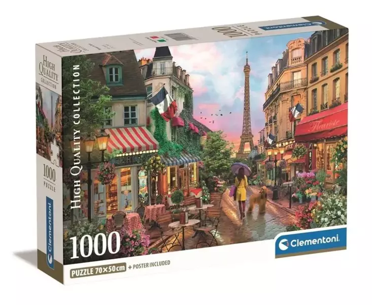 Puzzle 1000 Compact Flowers in Paris - Clementoni
