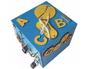 Kostka Manipulacyjna Montessori Sensoryczna 16w1 średnia kolor - 3TOYSM