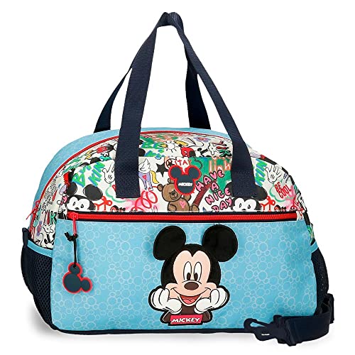 Disney Mickey Be Cool Torba podróżna Niebieski 24x40x18 cms Poliester 17,28L, niebieski, Bolsa de Viaje, torba podróżna