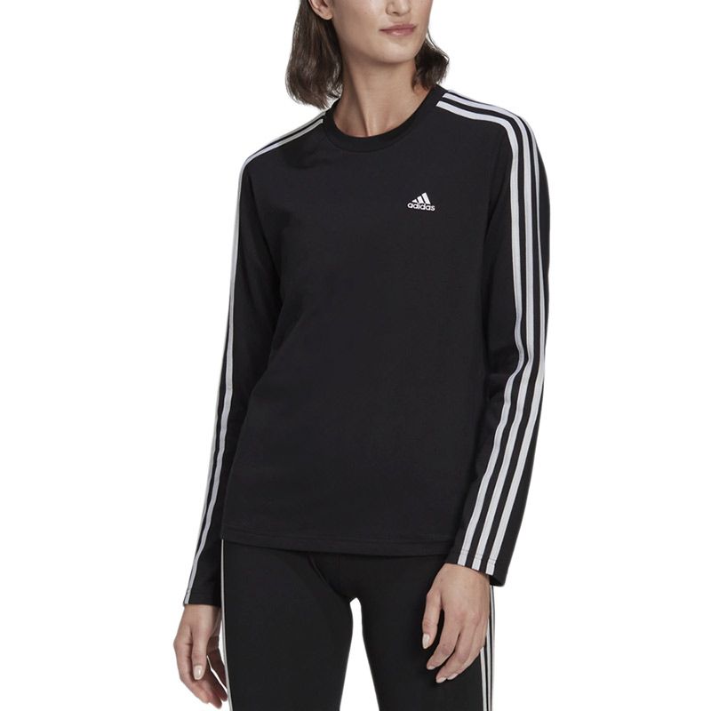 Koszulka adidas Sportswear Essentials 3-Stripes Long Sleeve HF7261 - czarna - Adidas