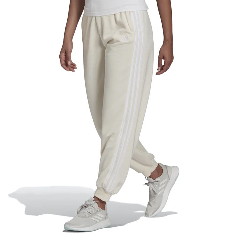 Spodnie dresowe adidas Sportswear Studio Lounge 3-Stripes HD4305 - kremowe - Adidas