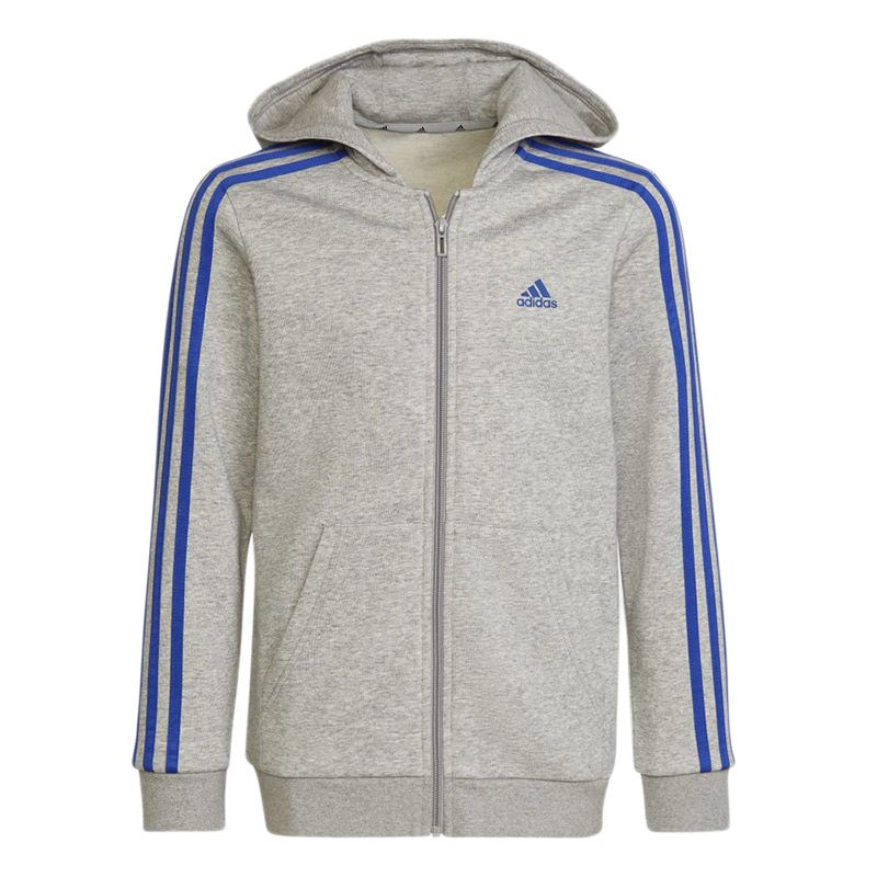 Bluza adidas Essentials 3-Stripes Hoodie HN1915 - szara - Adidas