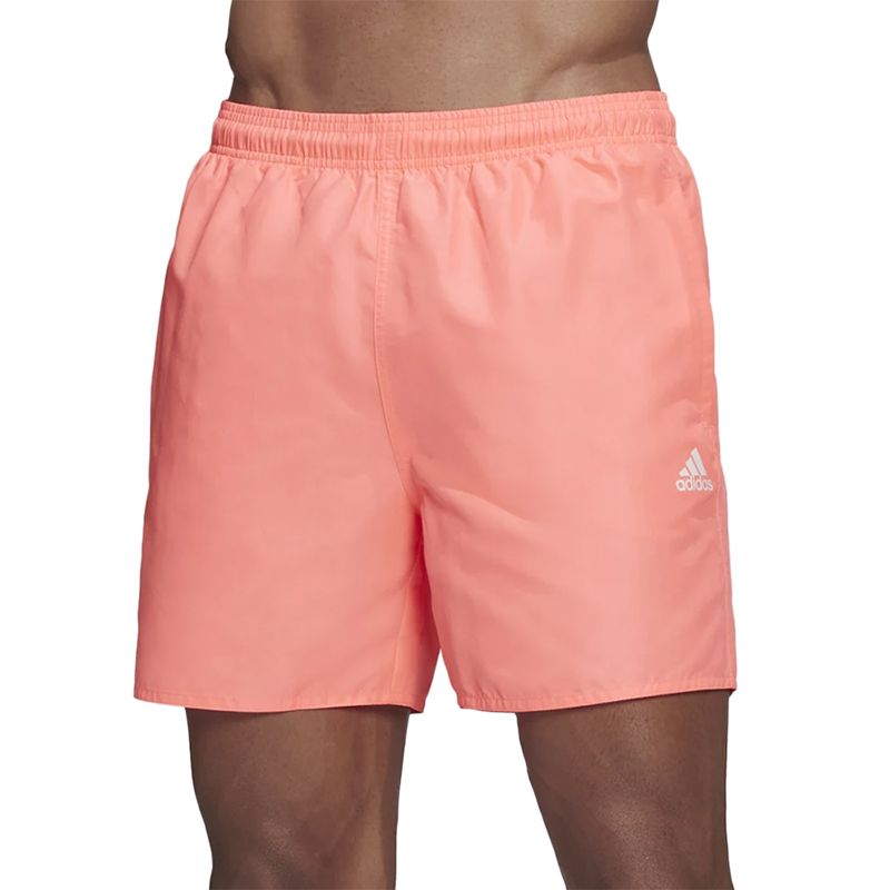 Spodenki adidas Solid Swim HA0380 - różowe - Adidas