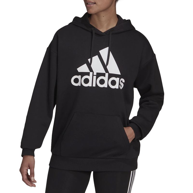 Bluza adidas Essentials Logo Boyfriend Fleece Hoodie HD1756 - czarne - Adidas