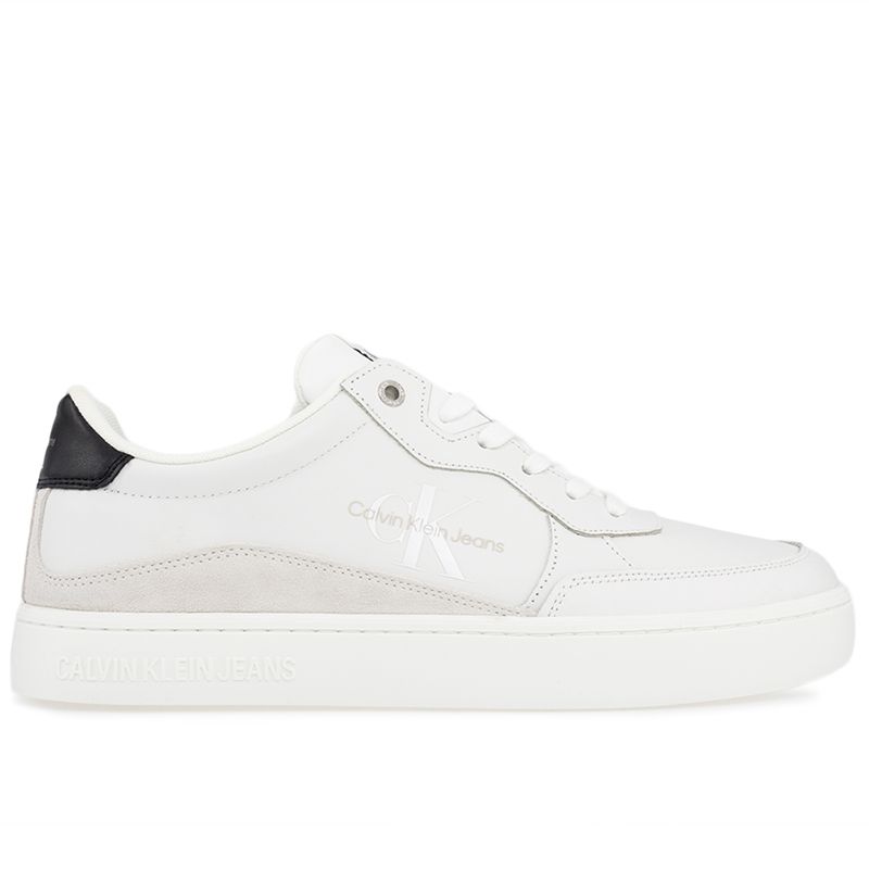 Buty Calvin Klein Classic Cupsole Leather YM0YM00432-0K4 - białe