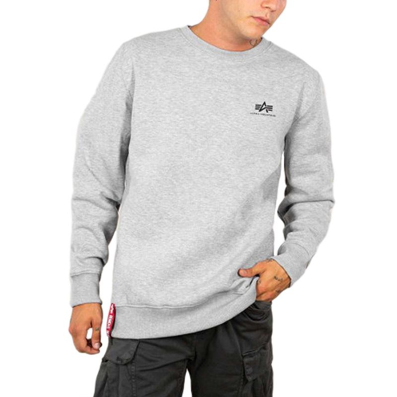 Bluza Alpha Industries Basic Sweater Small Logo 18830717 - szara