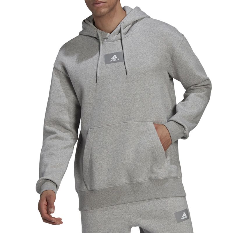 Bluza adidas Essentials Feelvivid Cotton Fleece Drop Shoulder Hoodie HK2830 - szara - Adidas