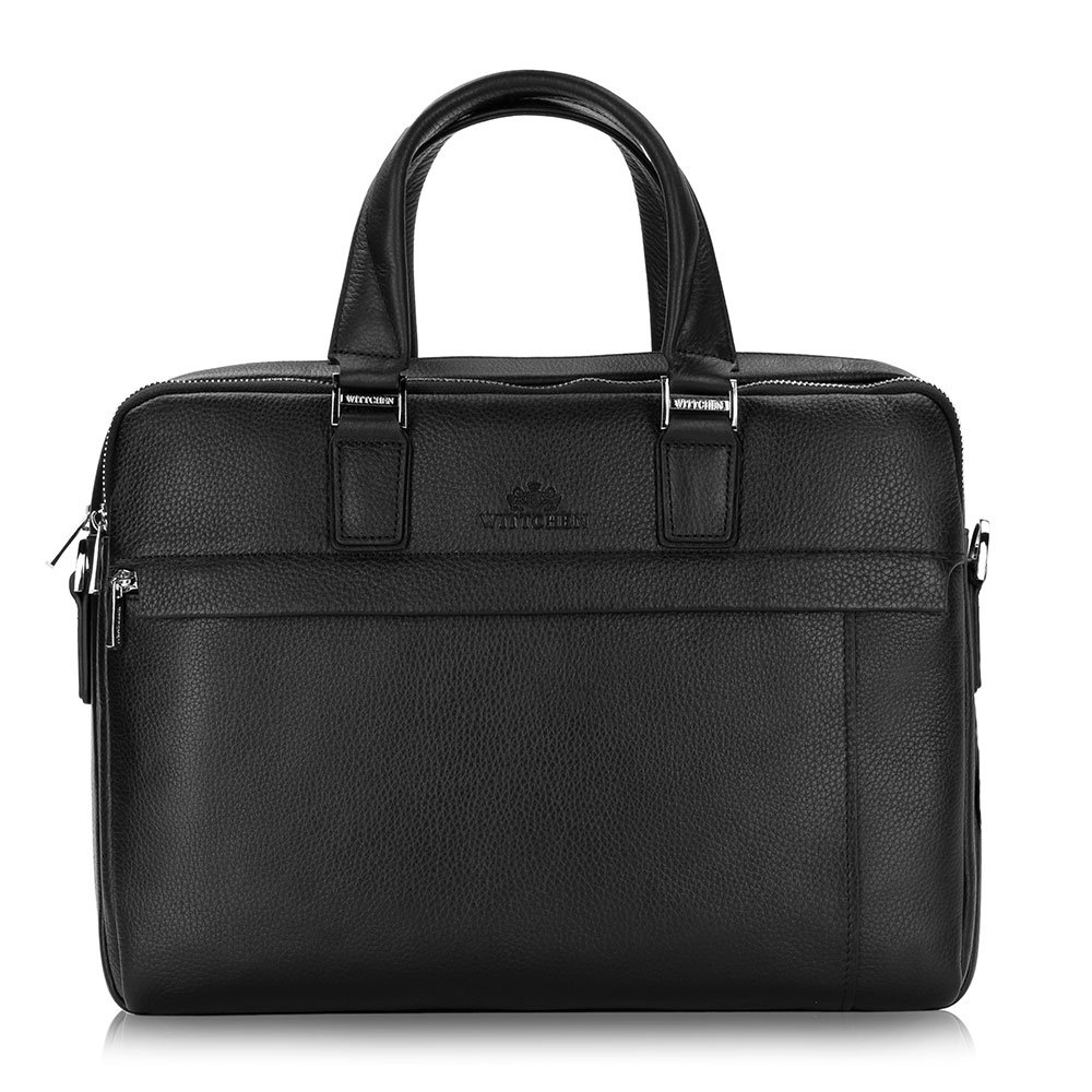 Wittchen Męska torba na laptopa skórzana z przeszyciami 20-3-048-1H