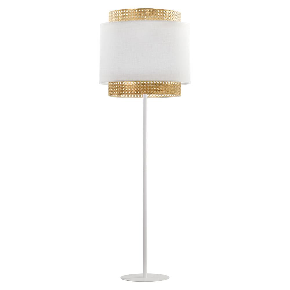 TK Lighting Lampa podłogowa nowoczesna BOHO White 1pł. ratan  5566