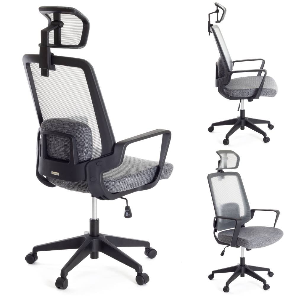 AMO70+ Szary – Ergonomiczny fotel biurowy na kółkach