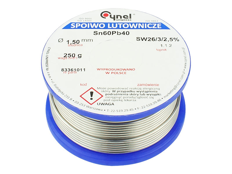 Cynel Cyna Rolka Spoiwo Do Lutowania 1,50 MM/250G