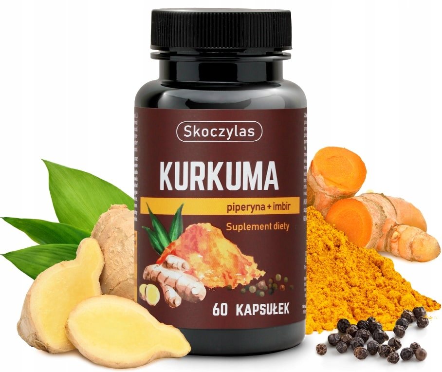 Kurkuma piperyna+imbir, reweratrol,kwercetyna 60 kapsułek