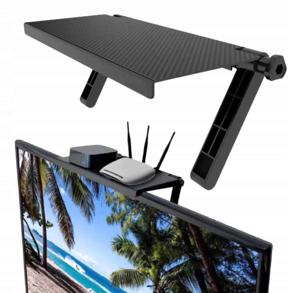 Półka Nakładana Uchwyt Na Monitor Tv Dekoder Dvb-T