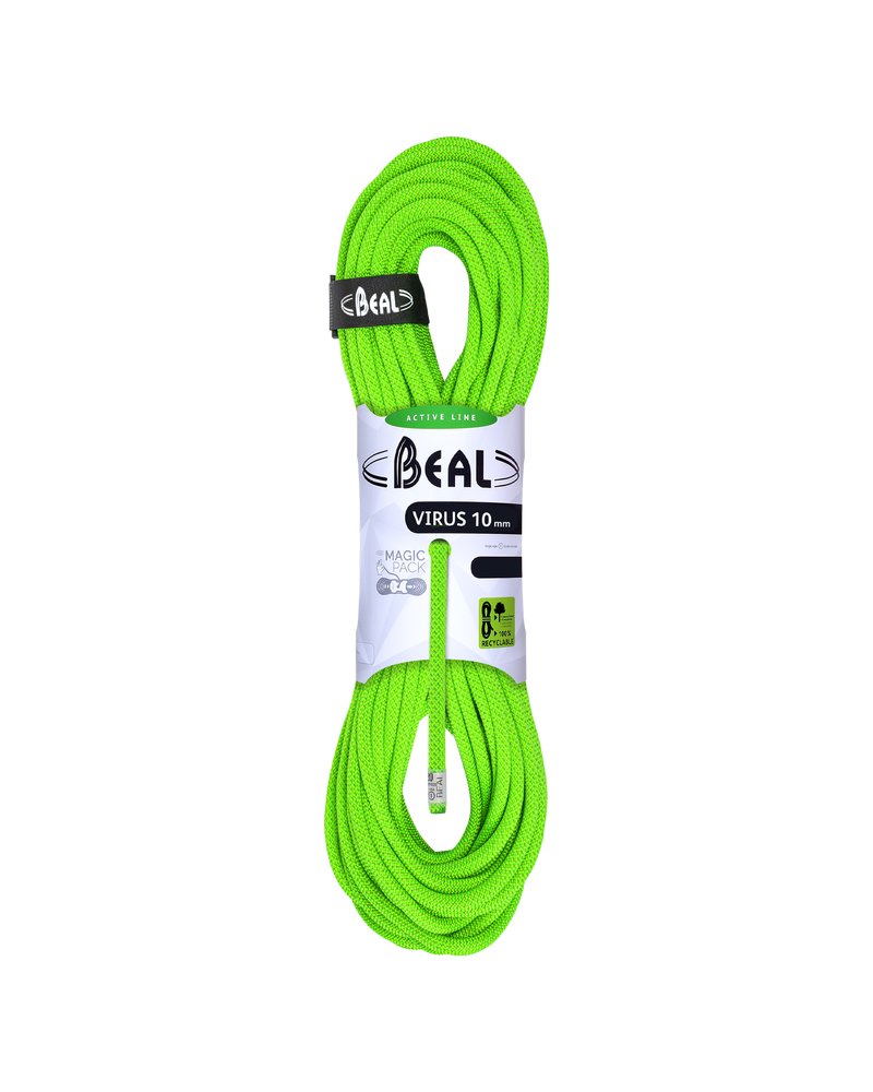 Lina dynamiczna 10mm Beal Virus 60m  Solid Green