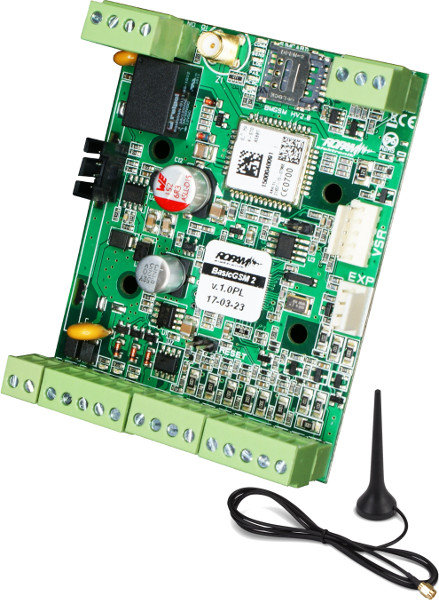 Ropam Zestaw: moduł powiadomienia i sterowania gsm BasicGSM 2 + antena AT-GSM-MAG ZA
