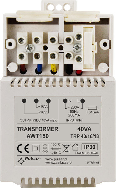 Pulsar Transformator AWT150 TRP/40/16/18 40VA IP30