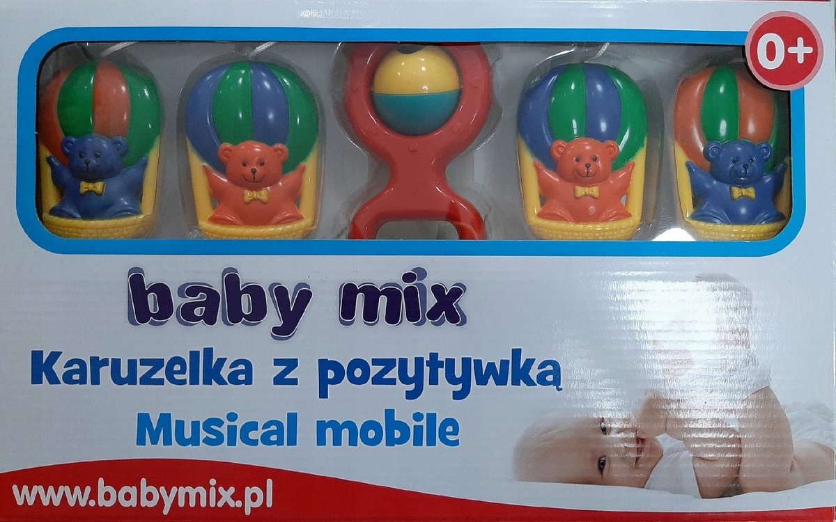 Karuzela plastikowa z pozytywką Baby Mix